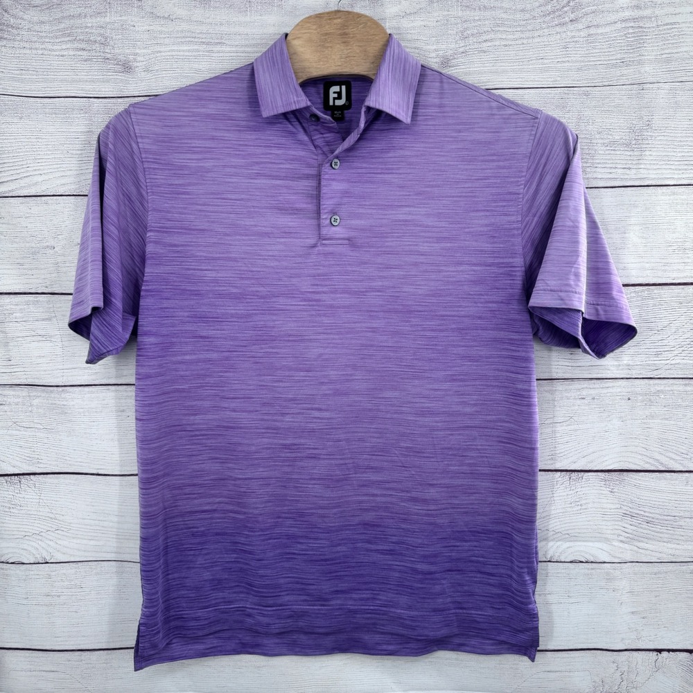 FootJoy Golf Polo Shirt Purple Ombre Athletic Fit Short Sleeve Mens‎ Large